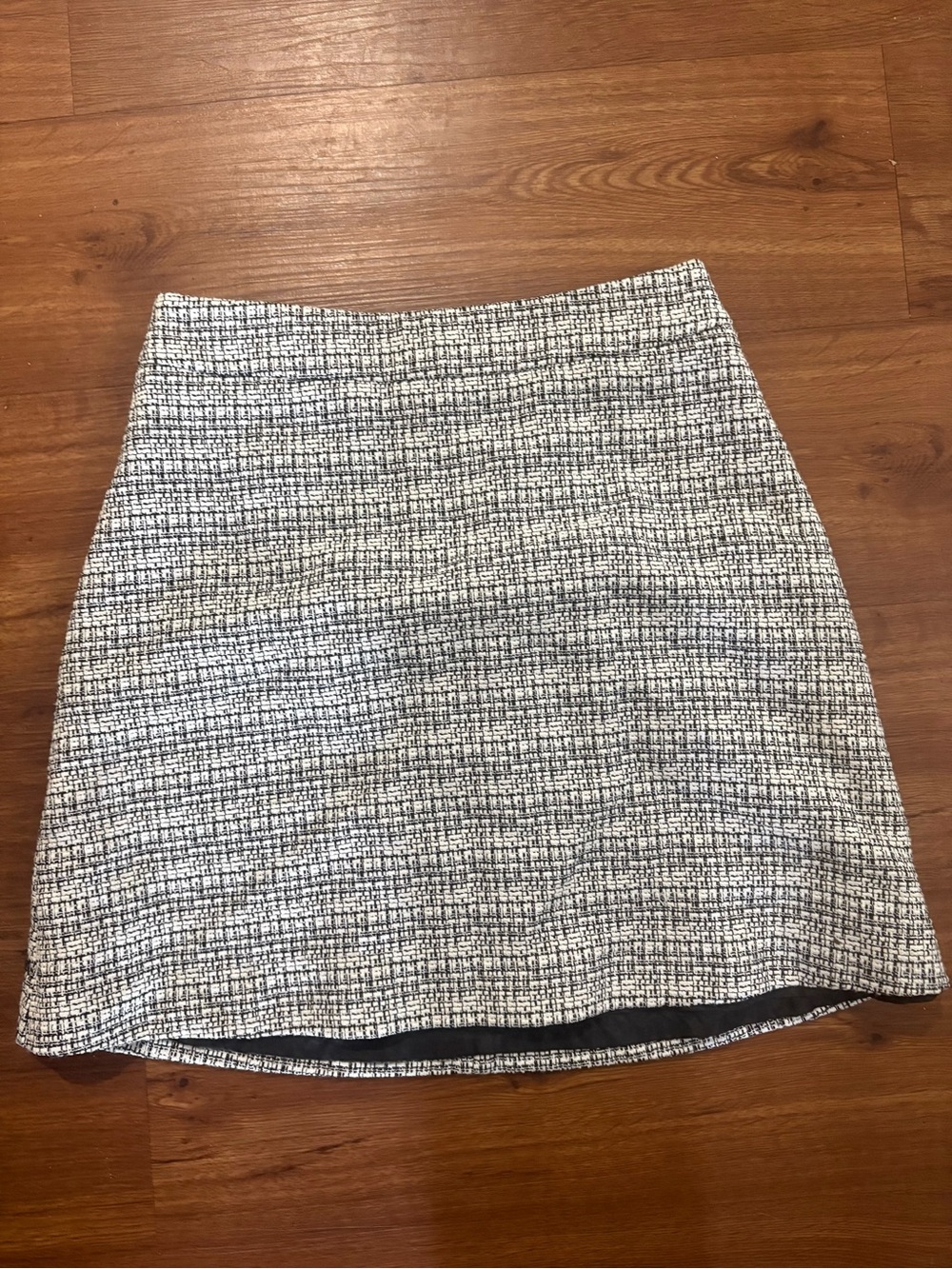 Express Black and White Tweed Mini Skirt